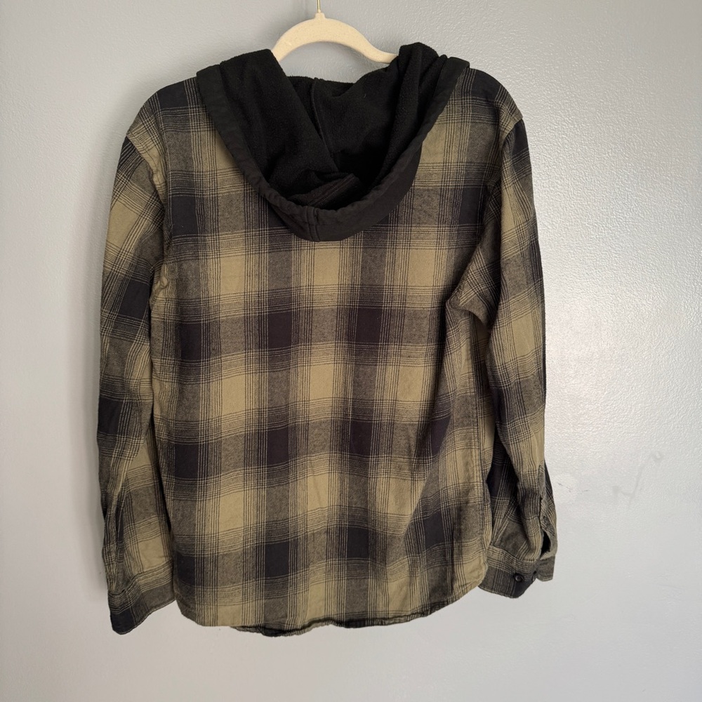 Men’s Hooded Flannel Shacket - Picture 5 of 6